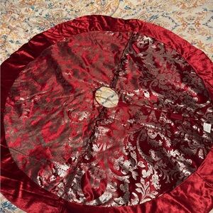 Red and Silver Tree Skirt